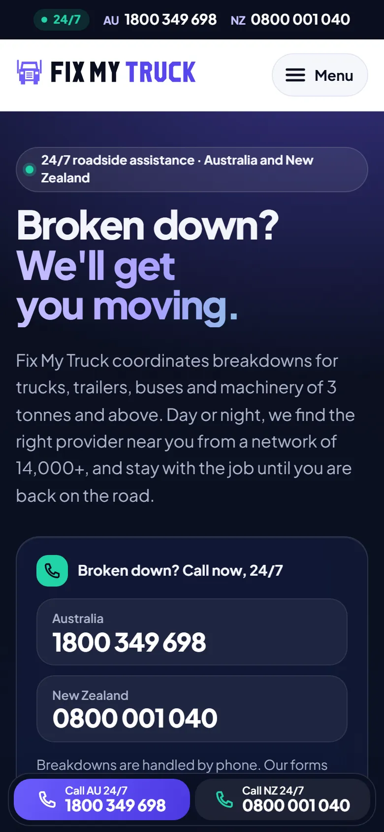 The home page in the App-first design, on a phone