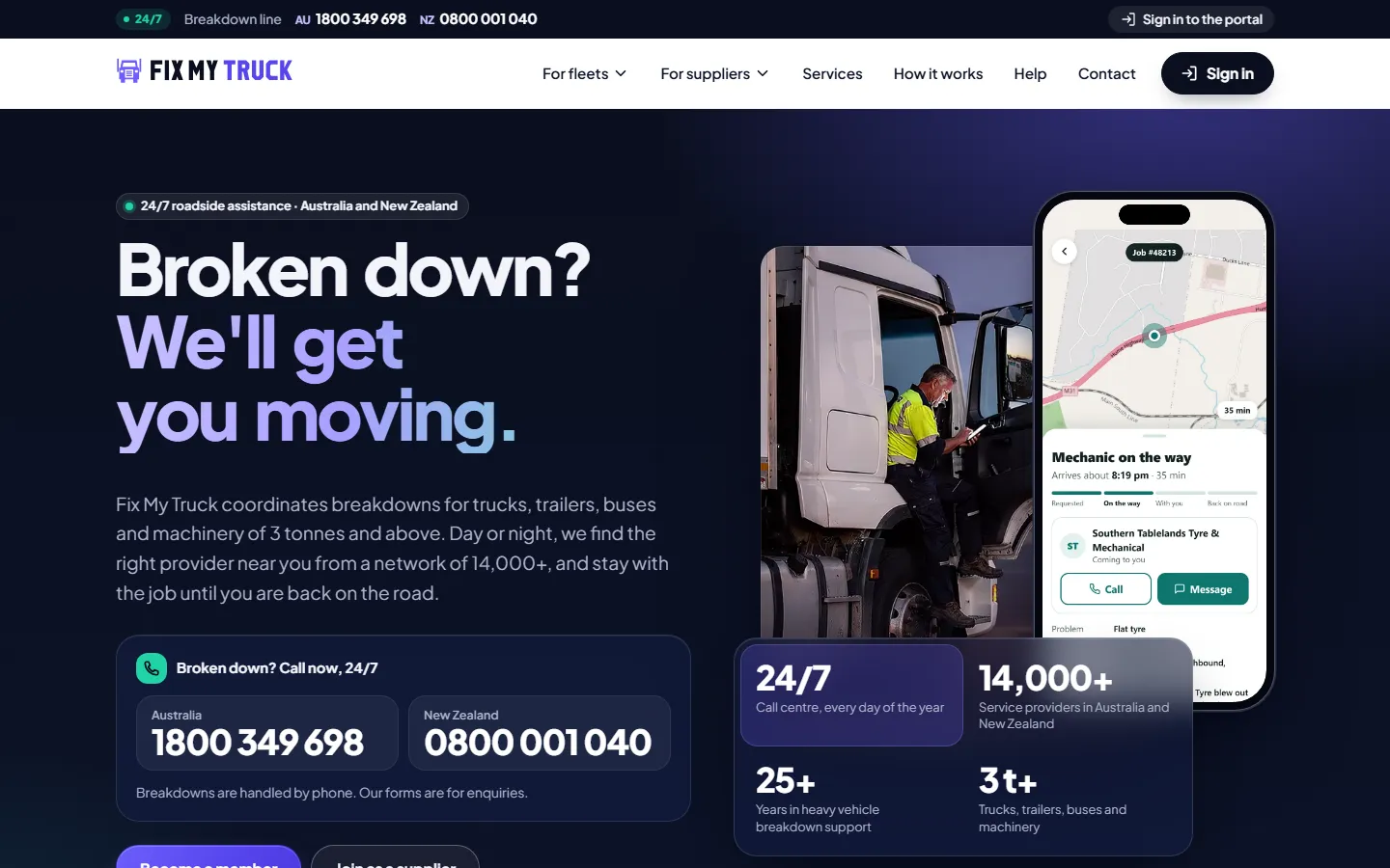 The home page in the App-first design, on a computer